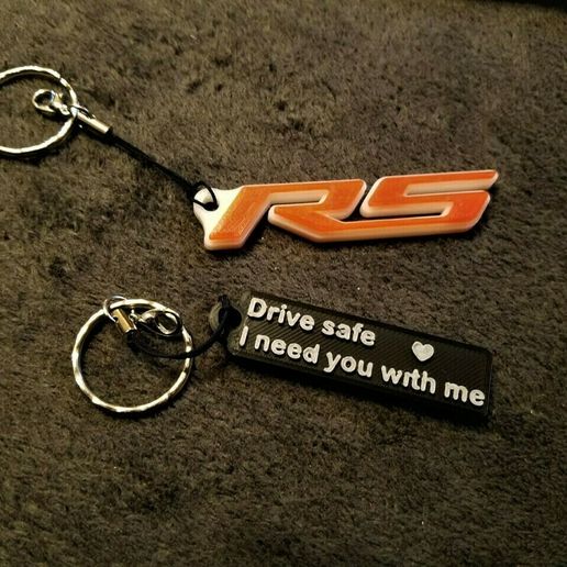 STL file RS Keychain・3D printing idea to download・Cults