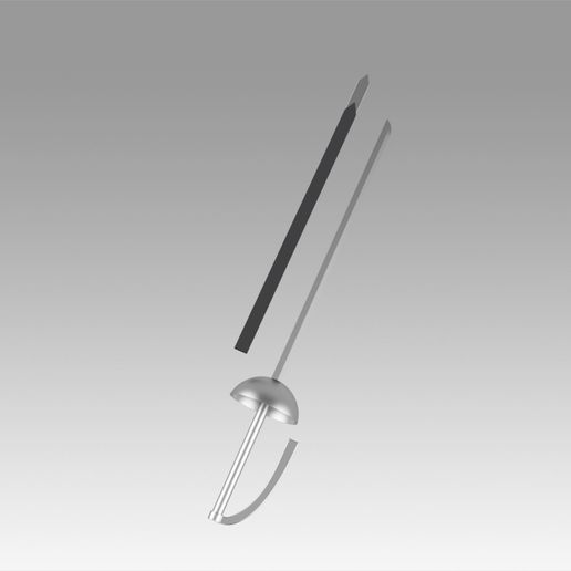 Akame Ga Kill Jaegers Esdese Cosplay Weapon - 3D model önizlemesi