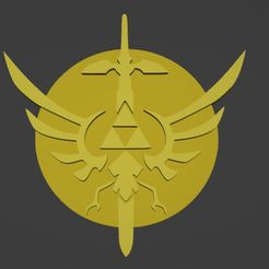Trifuerza-pin-1.jpg Free STL file Triforce and Master Sword Pin・3D print object to download, Lizdian