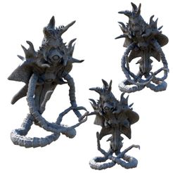 Demonic-Screamers-Sample-Mystic-Pigeon-Gaming-1.jpg 3D file Demonic Hell Screamers Fantasy Miniatures Multiple Models・3D print design to download