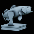Bass-trophy-34.png Largemouth Bass / Micropterus salmoides fish in motion trophy statue detailed texture for 3d printing