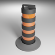 Con-Barrel-Render.png Construction Traffic Barrel