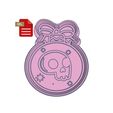 257529111_1120648175006485_2759498111164200358_n.jpg Skull Christmas Ornament Cookie Cutter and Stamp