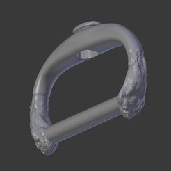 bracelet serpent vue1.jpg Archivo STL Mango de cabeza de serpiente para cuerda・Idea de impresión 3D para descargar