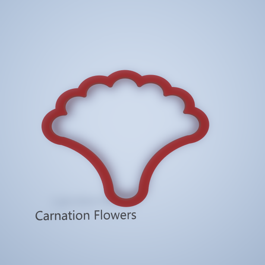 "Carnation Flowers" POLYMER CLAY CUTTER 3D model