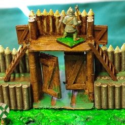 ba8e5949a4c300ea1a9e9b97e5b67558_preview_featured.JPG Бесплатный STL файл Saxon Burh Fortified Gate・3D-печать объекта для загрузки