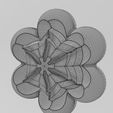 wf0.jpg Corolla flower Florentine rosette onlay relief 3D print model