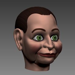 billy01.jpg Download OBJ file Billy Puppet - Dead Silence Printable Head • Model to 3D print, santysem