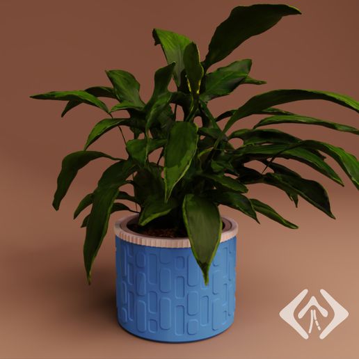 A modern, cylindrical pot cover 3D model