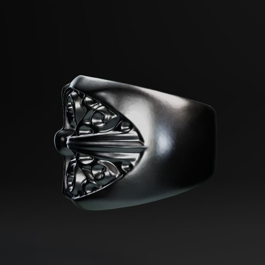 Chrome Hearts Keeper ring 25号 🥰 Chrome Hearts Keeper Ring – Printable 3D Model・ STL 3D baskı