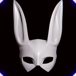 con21.png Файл STL Маска кролика Маска кролика・Модель для загрузки и 3D печати, AlexCamposNexus