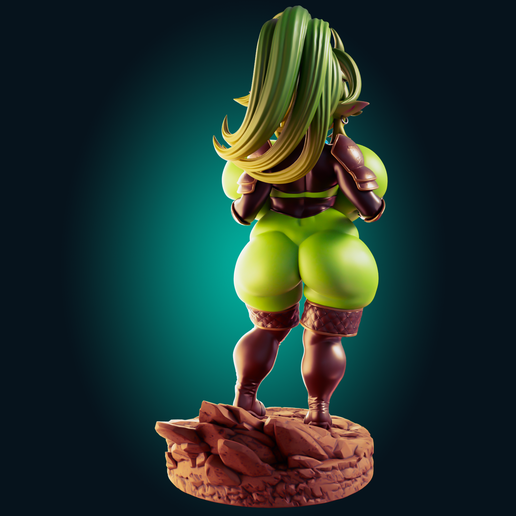 Preview09.png Goblin Girl Short & Stacked 3D Print Model