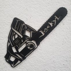 Jackyl Logo Chainsaw wall art Lumberjack wall decor 2d art