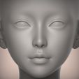 2.29.jpg 27 3D HEAD FACE FEMALE CHARACTER FEMALE TEENAGER PORTRAIT DOLL BJD LOW-POLY 3D MODEL