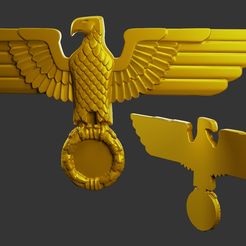 German-Eagle-A-0000.jpg 3D file WWII German Eagle A・Design to download and 3D print