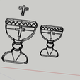 Calice.png Goblet comunion confirmation church cookie cutter impression cake design decoration boy girl cute baby