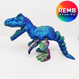 Trex-Remb-Studios-9.png Динозавр Flexi T-Rex | Articulated Trex NO support