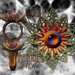 Natures Veiw.jpg STL file Nature's View ring・3D printing template to download