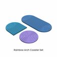 Ringed-Coasters.jpg Arch Shaped Rainbow Coaster Set | 3 Shapes