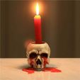 61z-Y3nlsxL._SX522_.jpg Skull Candle Holder for Halloween - Unique and Creepy 3D Printed Design