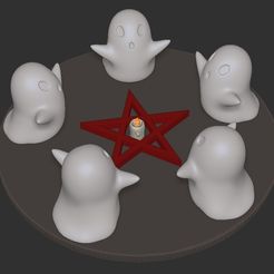 1.jpg Fichier OBJ gratuit fantômes pour halloween - décoration・Design à télécharger et à imprimer en 3D