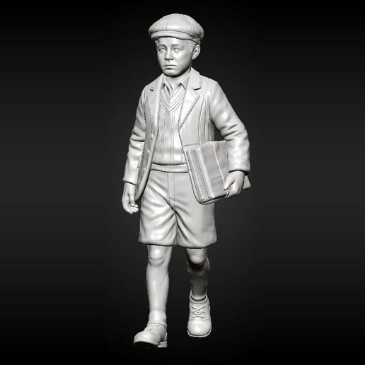 WW2 Refugee - Boy Carrying a Box