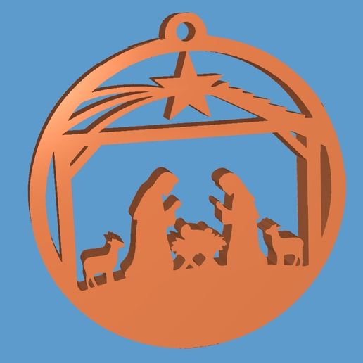 IMG_20251212_165335.jpg 🌟Natal Ornement de la crèche de Noël - Modèle imprimé en 3D 🌟