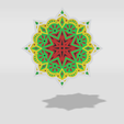 1.png Fichier STL décor mural floral 3d mandala・Objet imprimable en 3D à télécharger