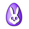 Egg Pendant Bunny Top.stl STL-Datei Ostereier-Anhänger・3D-druckbares Design zum Herunterladen