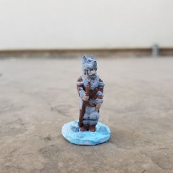 Supportless Ice Age Wolf Hunter.jpg STL file Support-Free Ice Age Wolf Elder・Template to download and 3D print