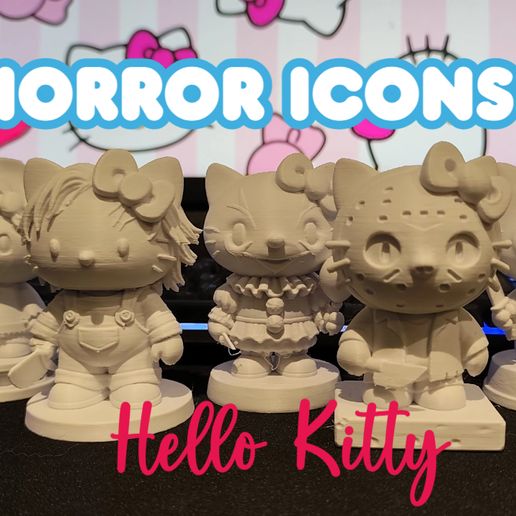 🎀 Hello Kitty Horror Icons - 3D model önizlemesi