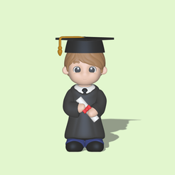 Graduate Boy1.PNG -Datei Graduate Boy - Geschenk zum Schulabschluss herunterladen • Modell für 3D-Drucker, Usagipan3DStudios