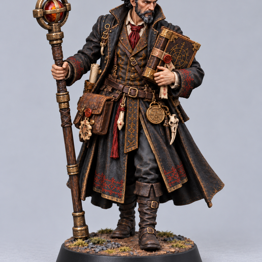 Garabon – Wandering Occult Scholar and Arcane Sorcerer Miniature