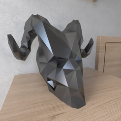 Skull-Demon.png Archivo STL Skull Demon lowpoly・Diseño de impresora 3D para descargar