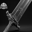 Cathedral_Knight_Greatsword_02_Render_Smith_BW.jpg Cathedral Knight Sword Dark Souls 3 Life Size Prop STL