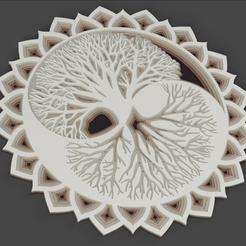 Archivo STL Mandala de Arbol de la vida 🌳・Idea de impresión 3D para  descargar・Cults