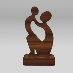 Shapr-Image-2023-03-03-145610.png STL file Mother and Child Sculpture, Mother's Love statue, Family Love Figurine, Mother's Day gift, anniversary gift・3D printer design to download