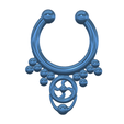 septum_fem_jewel_47-v4-08.png fake nose hook FAKE NIPPLE Clamps Pendant PIERCING  Female Septum Barbaella male Non-Piercing Body Jewellery Bondage Weight femJ-47 3d print cnc