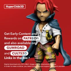 shanks.jpg STL file huperchibi - Shanks・3D printing template to download