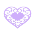stylized heart stencil.stl Stylized heart stencil, printable heart decor, Set of 2 pcs