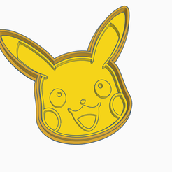 1.png STL file Pikachu - Cookie Cutter・3D printer model to download