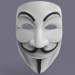 1.551.jpg Máscara de Guy Fawkes Modelo impreso en 3D