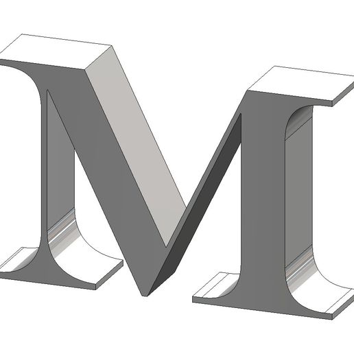 🧑‍🎨 M Engravers MT Font Letter・ STL File for 3D printing・Cults