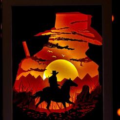 image.png STL file Light box Cowboy・3D printing template to download