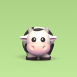 Round-Cow1.png Fichier 3D Vache ronde・Design pour impression 3D à télécharger