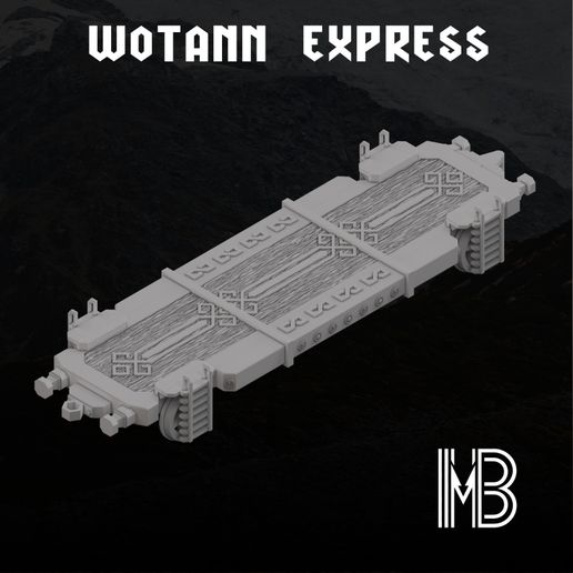 Dwarf Train: Machinery Wagon 3D model