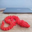 Rose Dragon, Valentine's Day, Articulating Flexi Wiggle Pet, Print in Place, Fantasy