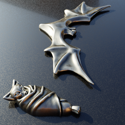 bat-pendant-render-4.png Archivo STL gratis Colgantes murciélago・Modelo para descargar y imprimir en 3D