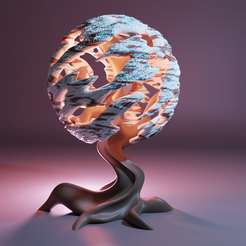 TreeEarth-TheInnerWay.png STL file Strange Trees Set・3D printer model to download, The-Inner-Way