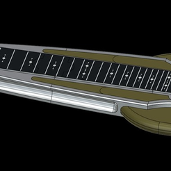 ls1.png Lap Steel Guitar, vintage SciFi style. For 200mm and larger printers
